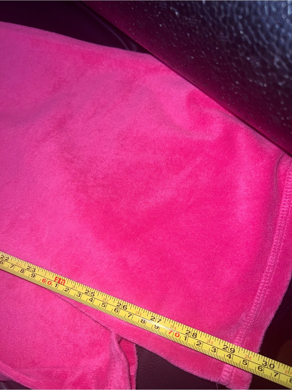 🍭$10gift😍Hot Pink Velour Sweatpants with Heart and Sequin Logo - Picture 9 of 9